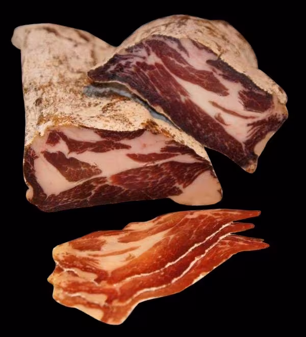 Coppa - luftgertockneter Schweinehals vom Schw&auml;bisch-H&auml;llischen Landschwein