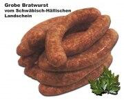 Grobe Bratwurst vom Schwäbisch-Hällischen-Landschwein