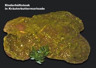 Rinderhüftsteak mit Kräuterbuttermarinade