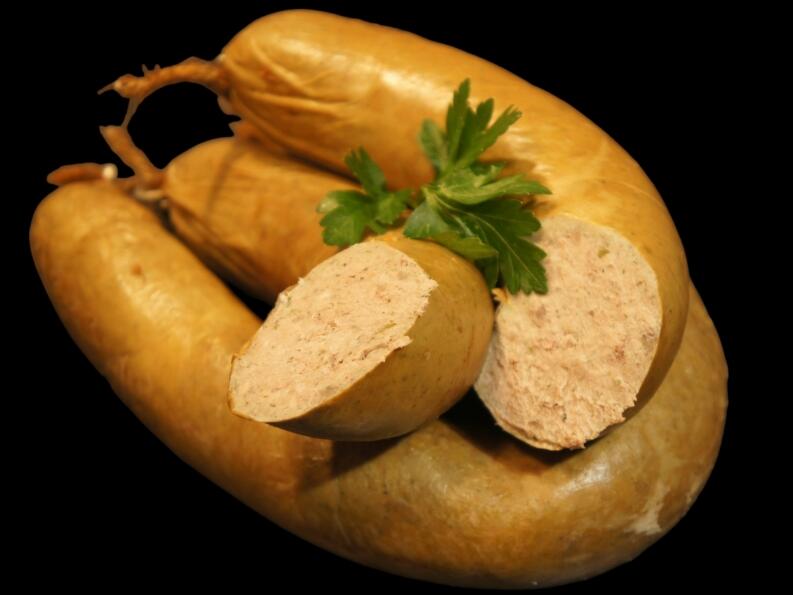 Kräuterleberwurst im Ring