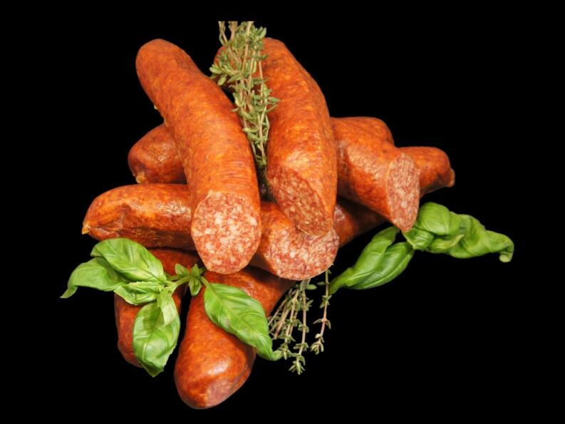 Delikatess Parmak Sucuk - Balkan Rinder-Knoblauch-Rohwurst 