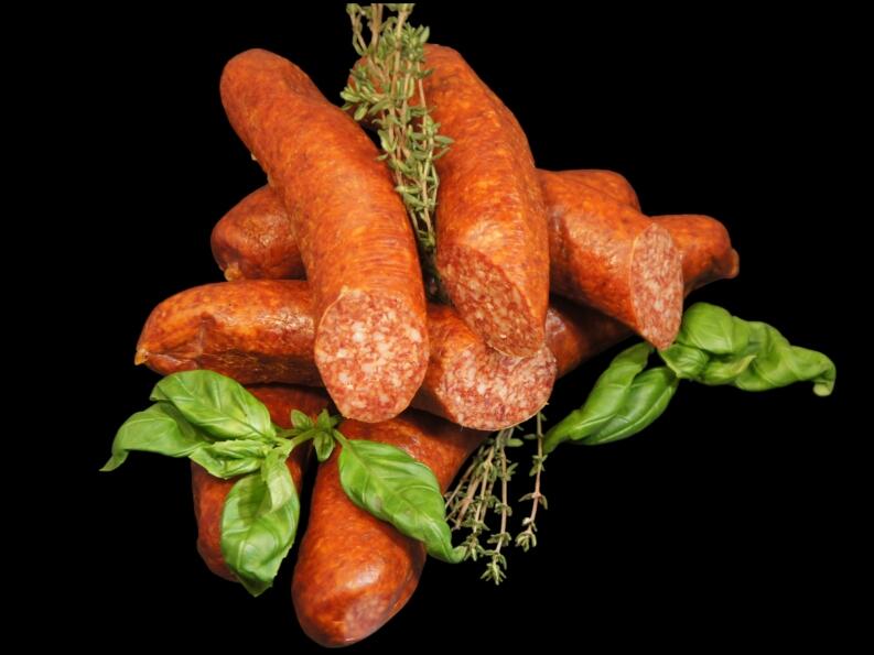 Delikatess Parmak Sucuk - Balkan Rinder-Knoblauch-Rohwurst 